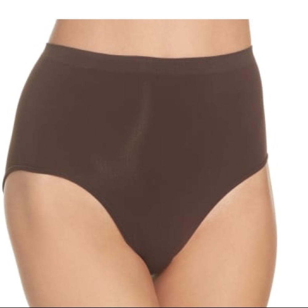 WOMENS HALOGEN HIGH RISE BRIEF BROWN SIZE S